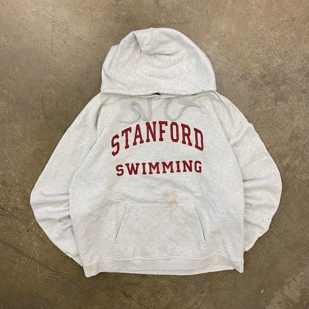 Vintage Stanford University Swimming 90s 2000s College Athletics NCAA Hoodie M
